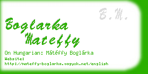 boglarka mateffy business card