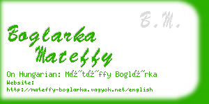 boglarka mateffy business card